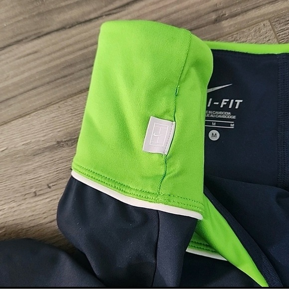 Nike Navy and Neon Green Dri-FIT Pickleball / Tennis Skort - Picture 3 of 6